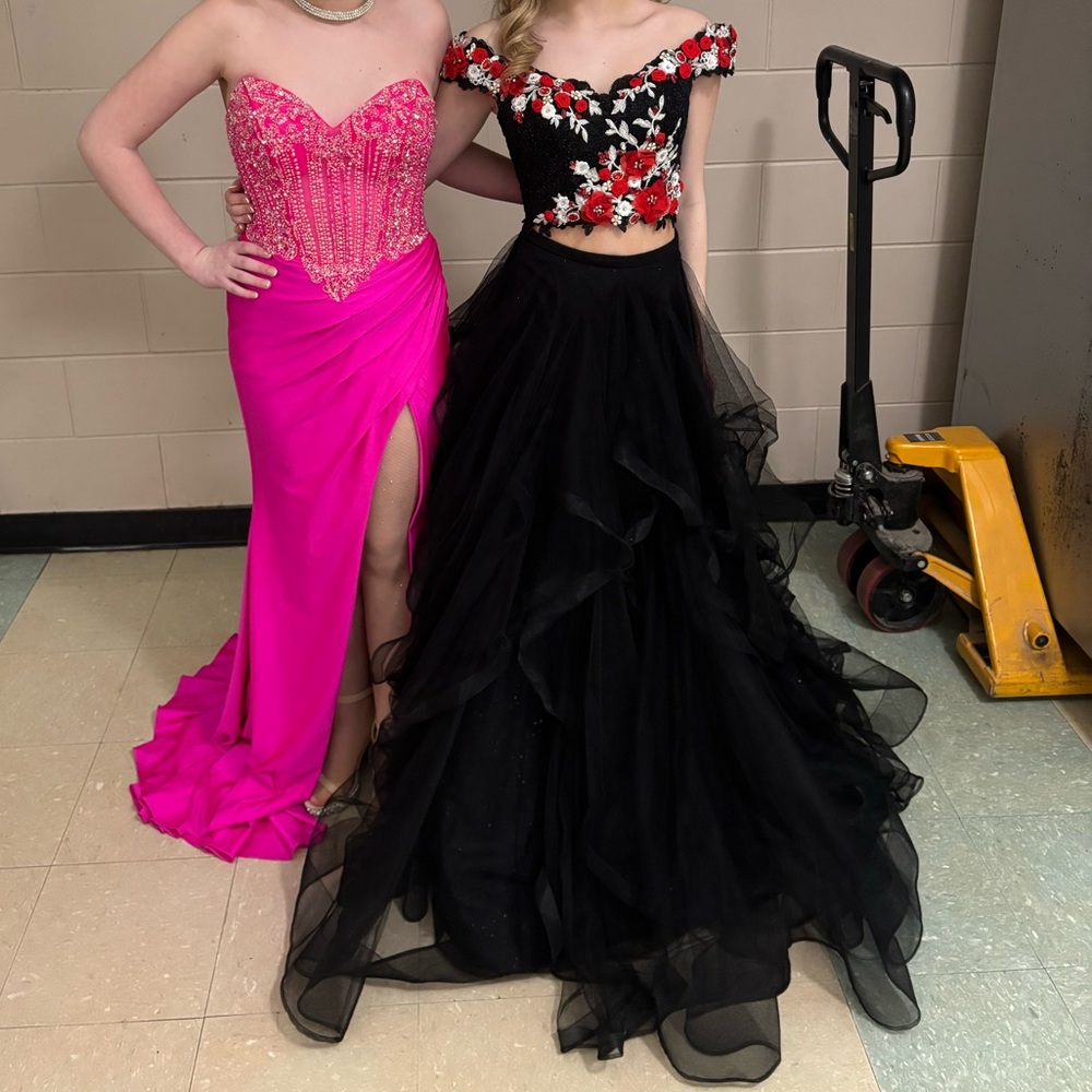Sherri Hill Prom Dress 51893 Two Piece Ball Gown Sz 0